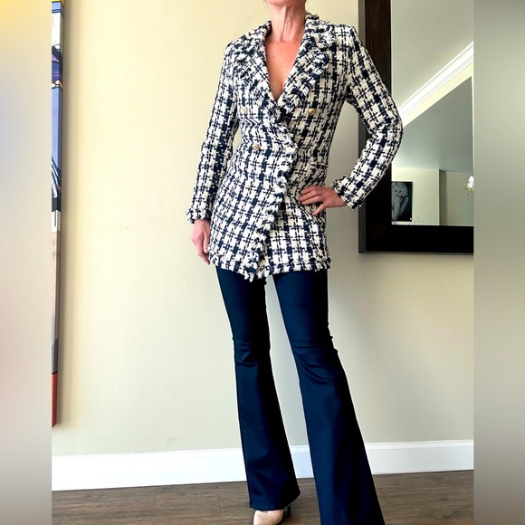 Attentif Paris Tweed Chanel Style chic jacket Coat sz 36 EUC - Picture 7 of 7